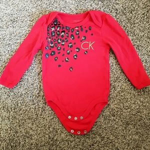 Calvin Klein, One Sies Girl Red long sleeve